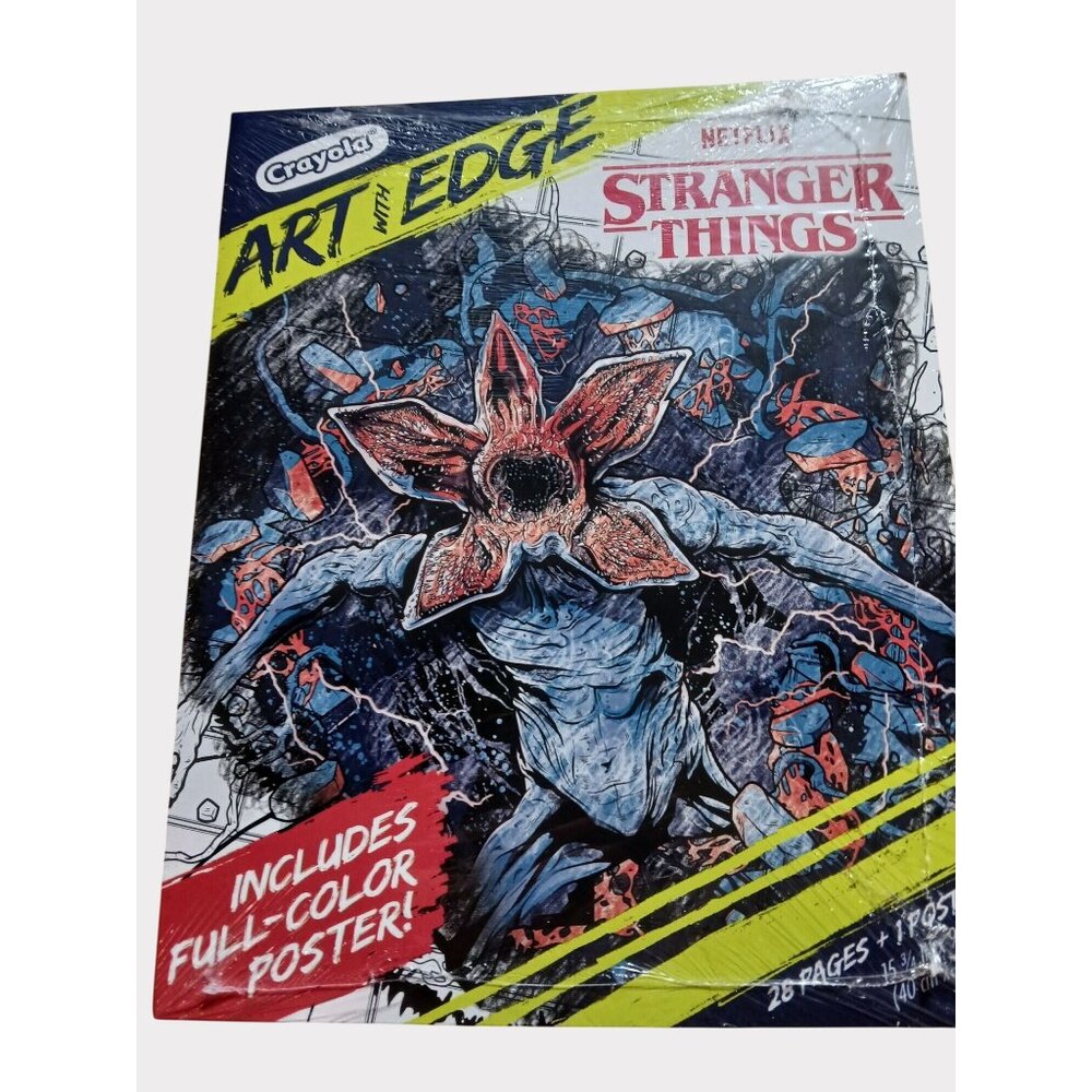 Stranger Things Crayola Art Edge Coloring 28 Pages Full Color Poster Netflix New